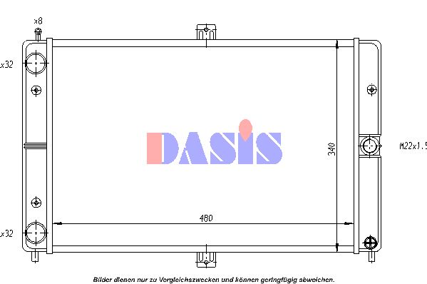 AKS DASIS Радиатор, охлаждение двигателя 490180N